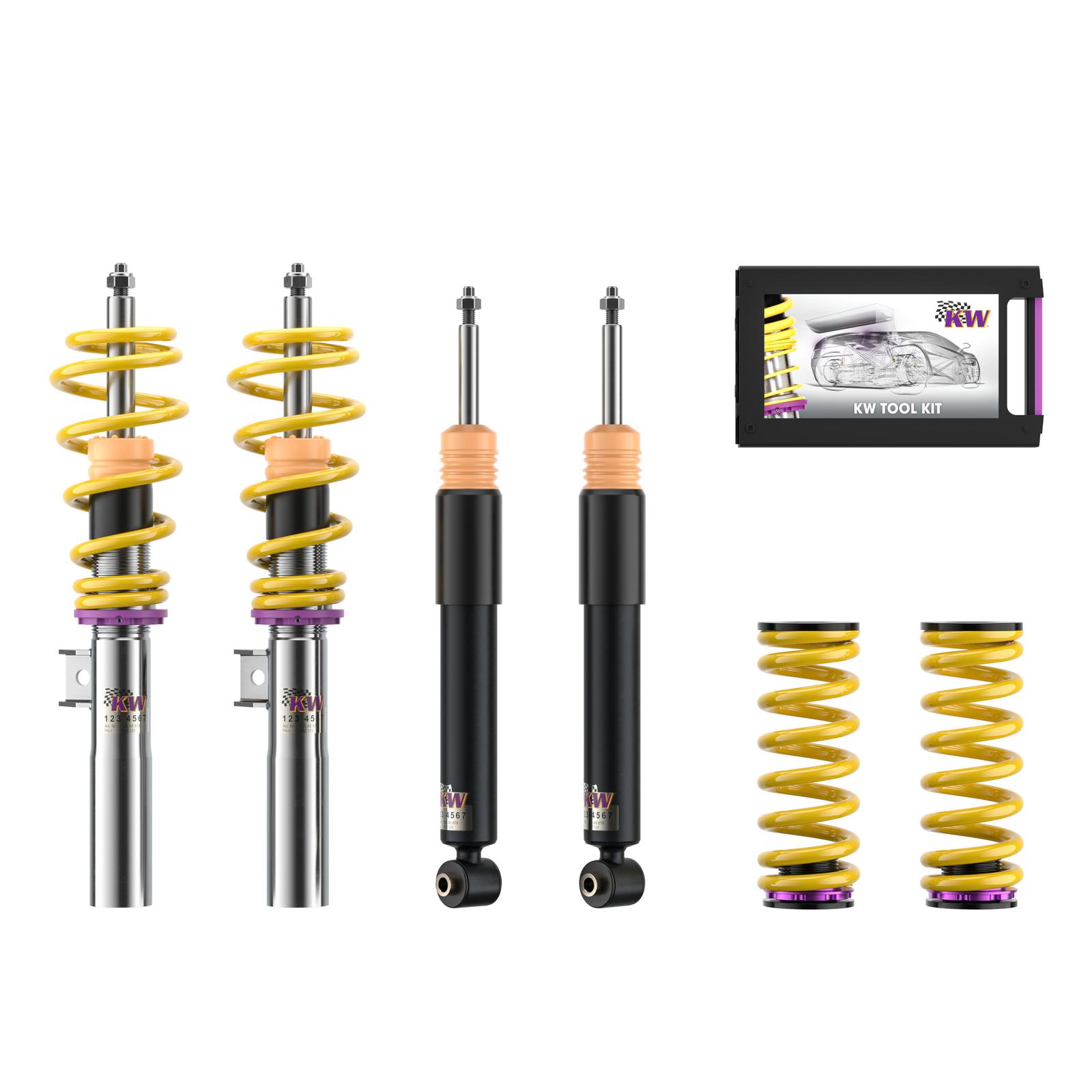 Coilover suspension V1 inox (incl. deactivation for electronic dampers)